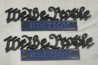 New 2pcs Classic We The People Edition 3D Full car Emblems Decals Labels Personalized Decoration to Highlight Yourself for SUV, CRV, Motorcycle, Car, Truck Fender Tailgate 6" Long