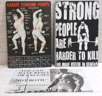 3 New Masculinity Metal Signs - 12"x8"