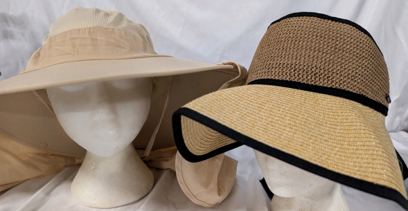 2 New Sun Hats. Largest Measures 16" Brim to Bring.No Size Listed.