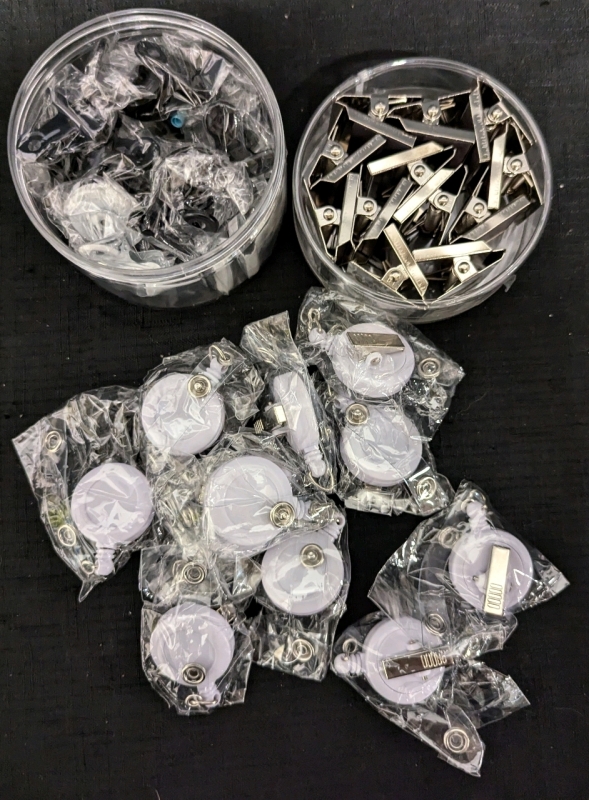 11 New Retactable ID Clips, and 25+ New Magnetic Clips. Chrome Clip measures 1.25" Across.