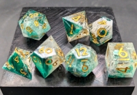 New 7 Piece Resin Polyhedral Dice Set. For Dungeons & Dragons, Pathfinder or other Table Top Rpg's
