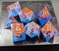 New 7 Piece Resin Polyhedral Dice Set. For Dungeons & Dragons, Pathfinder or other Table Top Rpg's