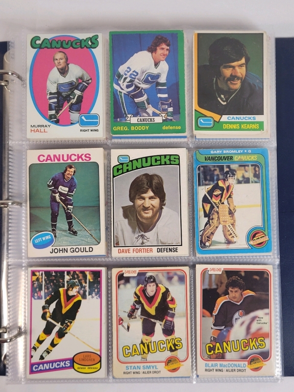 1971 - 2023 Vancouver Canucks NHL Hockey Trading Card Singles . 180 Trading Cards , No Doubles