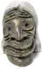 Signed Jacob Thomas 9/12 Hand-Carved Soapstone Head &bull; 3" Tall