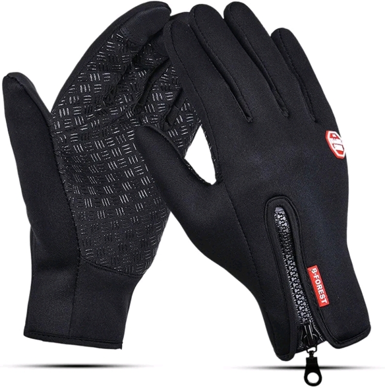 New - HKXY Wind Stopper Winter Gloves for Men / Women . Waterproof Touch Screen Full Fingers Bicycle Gloves for Outdoors Running Cycling Driving Hiking Climbing . Size Medium