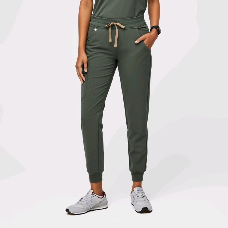 New Size Large Reg FIGS Women's Zamora Jogger Scrub Pants Retails for $68 - Moss