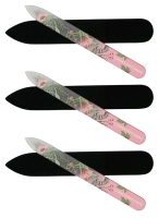 3 New LONDONTOWN Gorgeous Glass Nail Files - Safara - 4.75" Long ea | Retail Value Over $45!