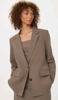 New | Womens The Relaxed 2-Button Blazer in Dark Taupe Size:Small * Retails $199 *