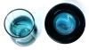 Gorgeous Teal Glass : Signed ORREFORS Sweden Tea Light Holder & Caithness Scotland Art Glass Vase 5" Tall - 2
