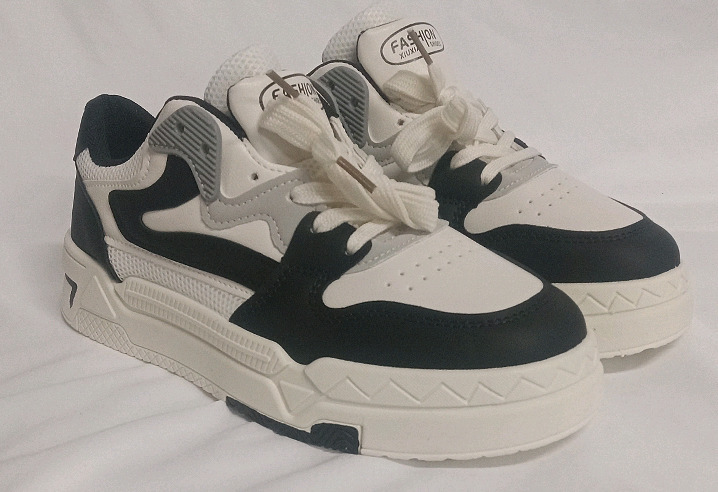 New | Women's Size 40 (9.5 US) | Black/White Platform Sneakers