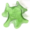 Vibrant Green Art Glass Vase & Chance Glass -Style Textured Ruffled Multiforme Bowl | Vase 10.25" Tall - 4