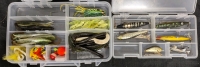 Fishing Lures & Flutters - 3 RARE HEDDON DYING FLUTTERS - Also Including but not Limited to - Frog Popper, Worm Tail Bait, Crappie Bait