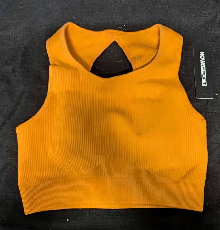 New Size M Nova Sport Women's Seamless Sports Bra - Tangerine