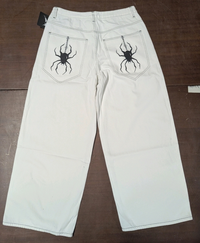 New: Size XL Women's Gloe White Wide Leg Spider Jean - Retails for Over 100$