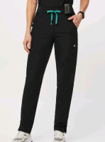 New - FIGS Size XS Women's Yola Yoga FreeX Lined Scrub Pants , Black .
