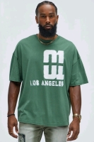 New Men's Size Large Los Angeles 01 Short Sleeve Tee by Nova Men - Olive