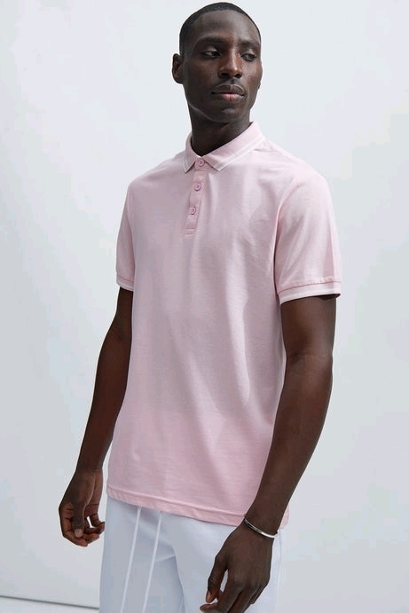 New Men's size Medium Wilson Short Sleeve Polo by Nova Men - Pink