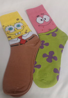 New | One Size Fits Most | Sponge-Bob Square Pants and Patrick Star Socks