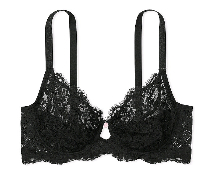 New | Size 42D Victoria's Secret Invisable Lift Bra | Black Lace