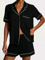New | Women's Size XS | Victoria's Secret Short Pajama Set | Color: Black/Pink | Retails Over $75