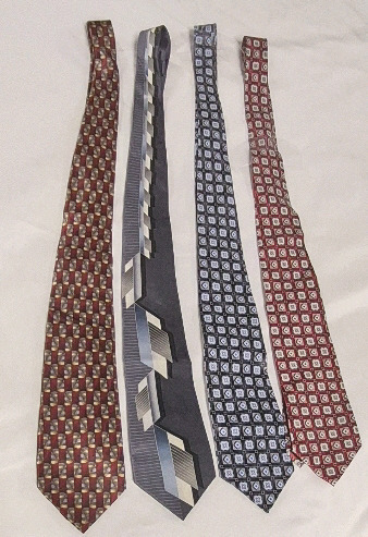 4 New Silk Ties - 4 Designs