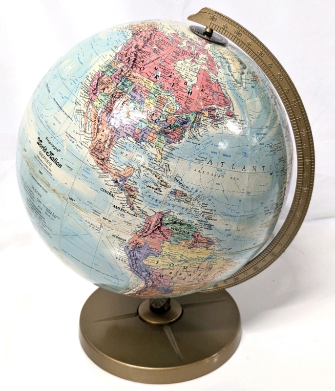 Vintage Replogle WORLD NATION Series 12" Diameter World Globe
