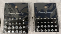 24 Sets of Fashion Jewellery Stud Earrings.