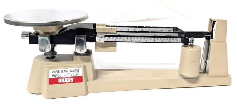 OHAUS Triple Beam Balance 700/800 Series 2610g/5)b 2oz Capacity | 17" Long &bull; Only 1 Weight Included