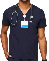 New | Casma Three-Pocket Scrub Top Mens Size:M | * Retails $58 *