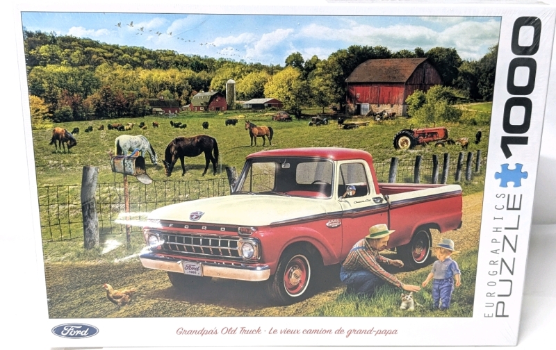 New Eurovision 1000-Piece Puzzle : Grandpa's Old (Ford) Truck | Finished Size 19.25" x 26.6"