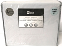 New Queen Size Home Beyond 4-Pieve Microfibre Sheet Set &bull; Fits Mattresses up to 14" Deep