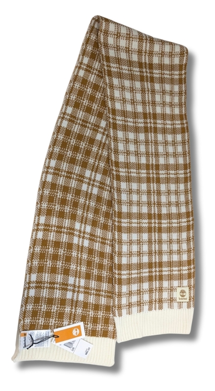 New TIMBERLAND Buffalo Plaid Knitted Scarf &bull; 10" Wide x 64" Long | Retails $60