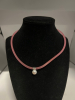 Pink jelly Chain Sterling Fresh Water pearl - 2