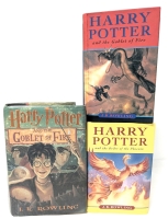 3 Vintage Hardcover HARRY POTTER Books incl 2x First Editions : Order of the Phoenix & Goblet of Fire x2