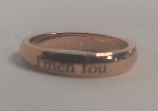 New | Size 8 Ring | "j'men fou" Engraved