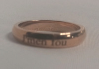 New | Size 8 Ring | "j'men fou" Engraved