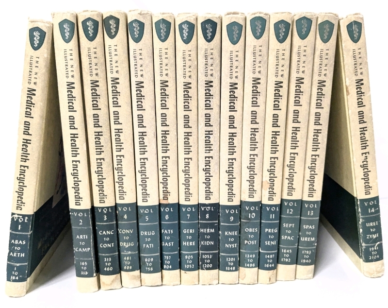 Vintage 1964 Volumes 1-14 Hardcover The New Illustrated MEDICAL and HEALTH ENCYCLOPEDIA: From ABAS to ZYME