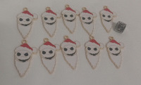 New | 10 pcs Jack Skellington Charms and 1 "P" Charm | Fits on Small Chains