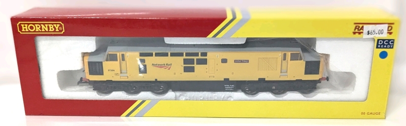 New HORNBY 00 Gauge DC Ready Railroad Plus - Enhanced Livery R3914 "Network Rail" Class 37 Co-Co 'John Tiley' No. 97304 (Incl Etched Nameplates) Retails $65