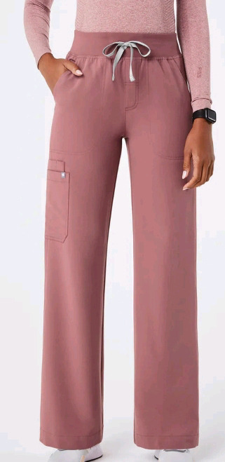 New | High Waisted<br/>High Waisted Isabel Wide Leg Scrub Pants Womens Size: Small Regular