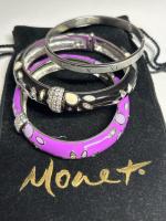 Stunning Enamel Rhinestone Stamped Bracelets SS FADi Roman Numeral Bracelet Monet Bag