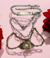 Gold Filled Sweet Heart RCASC Bracelet & Two Sterling Bracelets All Stamped