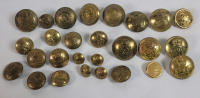 Vintage Canadian Military Uniform Buttons . Twenty Seven (27) Buttons .