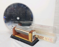 New - Freud 12" 80tooth Ultra Fine Crooscut Saw Blade & Tri-Hone Three Stone Sharpening System Sharpening Stone .