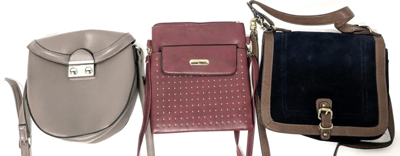 3 Purses / Handbags : PinkStix, Avenue 9 & Merona | Largest 10.5" x 9.25"
