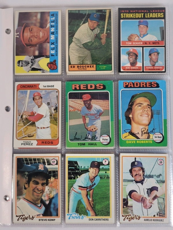 1960 , 1961 & 1970 - 1991 Topps MLB Baseball Trading Card Singles . 108 Trading Cards , No Doubles