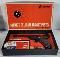 Vintage Crosman Mark I .22 Cal. CO&sup2; Single Shot Pellgun Target Pistol . Max. 450fps