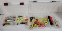 Vintage Fishing Lures in Fishing Boxes . See Photos