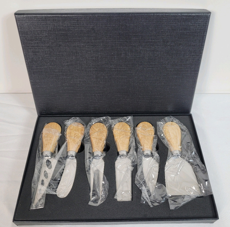 New - 6pc. Charcuterie Board Cheese Knives & Spreader Set .