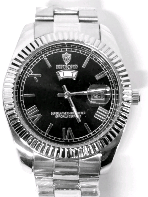 New BinBond Stainless Steel Mens Watch | Band 0.5" Wide